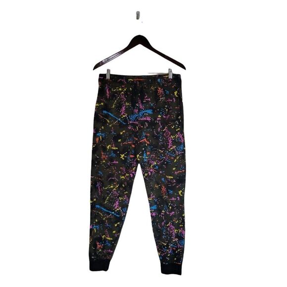 Rolling  Paper Mens Pants Brown  S Multi Paint Splatter Joggers - Picture 1 of 7